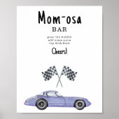Race auto baby shower Momosa bar Poster (Voorkant)