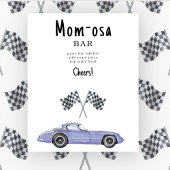 Race auto baby shower Momosa bar Poster