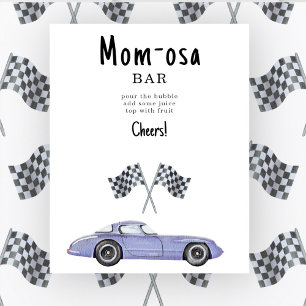 Race auto baby shower Momosa bar Poster