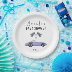 Race auto Baby shower Papieren Bordje