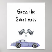 Race auto baby shower Raad de zoete puinhoop Poster (Voorkant)