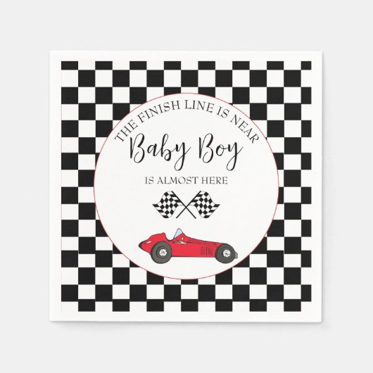 Race auto Baby shower Servet (Voorkant)
