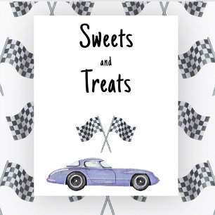Race auto baby shower Sweets en traktaties Poster