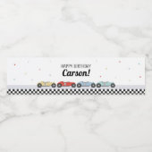 Race Auto Birthday Water Flacon Label Waterfles Etiket (Enkel label)