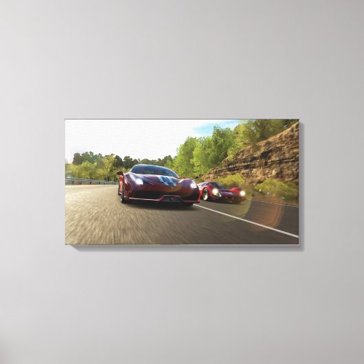 Race Auto Canvas Afdruk (Voorkant)