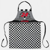 Race auto Checkerboard Nummer Ontwerp Schort (Voorkant)
