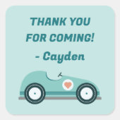 Race auto dank u Stickers (Voorkant)