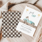 Race Auto Eerste ronde Verjaardag Uitnodiging