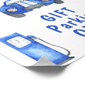 Race Auto Eerste Verjaardag CADEAU PARKEREN ALLEEN Poster (Hoek)