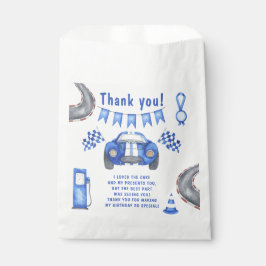 Race Auto Eerste Verjaardag Party Dank u Bedankzakje