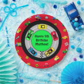Race auto en Track Theme Boy's Verjaardagsfeest Papieren Bordje (Feest)