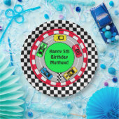Race auto en Track Theme Boy's Verjaardagsfeest Papieren Bordje (Feest)