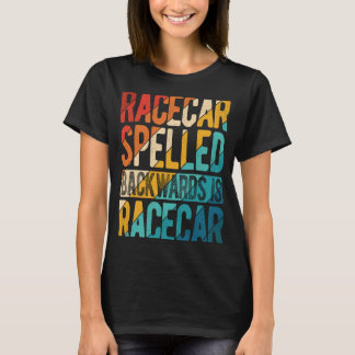 Race auto gespeld achteruit is race auto tuner sne t-shirt