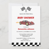 Race auto jongen Baby shower Kaart (Voorkant)