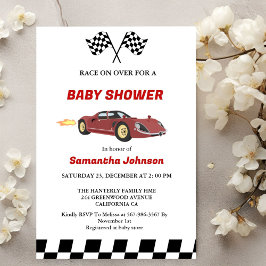 Race auto jongen Baby shower Kaart