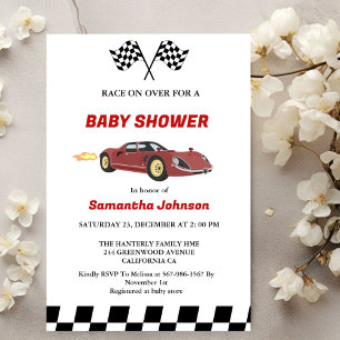 Race auto jongen Baby shower Kaart