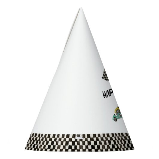 Race auto jongens verjaardag feesthoedjes (Links)