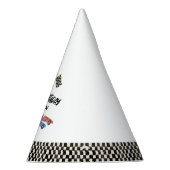 Race auto jongens verjaardag feesthoedjes (Rechts)