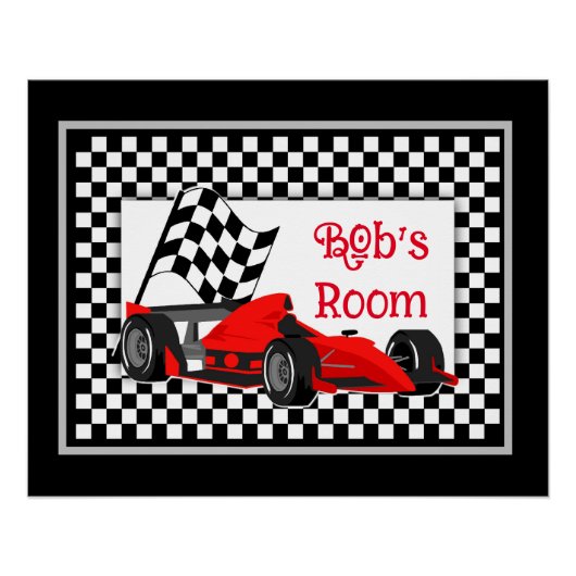 Race auto kamer Poster (Voorkant)