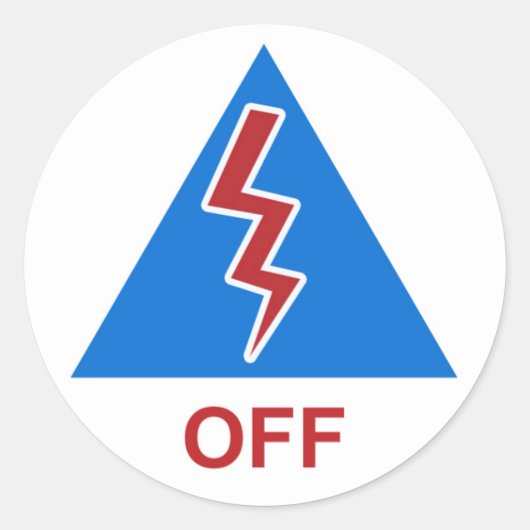 Race auto Kill Schakelaar Decal "Uit" Ronde Sticker (Voorkant)