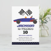 Race Auto Kinder Boys Birthday Kaart (Staand voorkant)