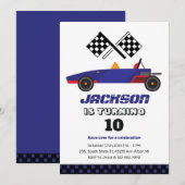 Race Auto Kinder Boys Birthday Kaart (Voorkant / Achterkant)