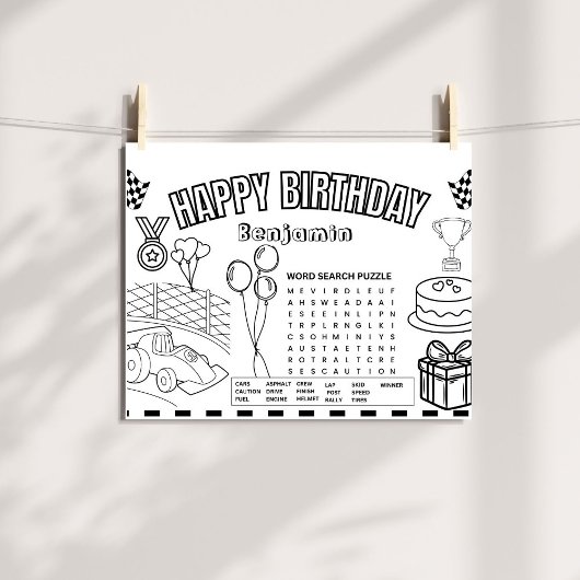 Race auto kleurplaat race auto Verjaardagsactivite Kaart