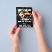 Race-auto met waterspatauto flyer (Hand)