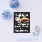 Race-auto met waterspatauto flyer (Enkel)