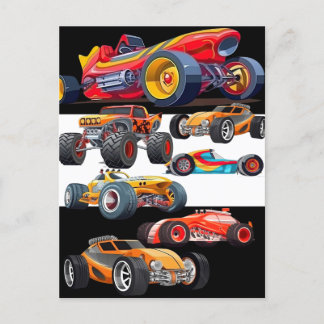 Race auto Monster Truck auto's Racing Design Briefkaart