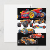 Race auto Monster Truck auto's Racing Design Briefkaart (Voorkant / Achterkant)