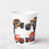Race auto Monster Truck auto's Racing Design Papieren Bekers (Rechts)