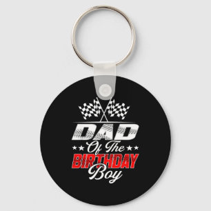 Race Auto Papa Van De Jarige Jongen Racing Familie Sleutelhanger