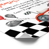 Race Auto Party Verjaardag Tijd Capsule teken Poster (Hoek)