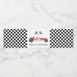  Race Auto Party Waterfles Label Etiket