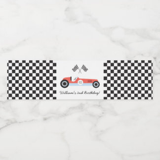 Race Auto Party Waterfles Label Waterfles Etiket