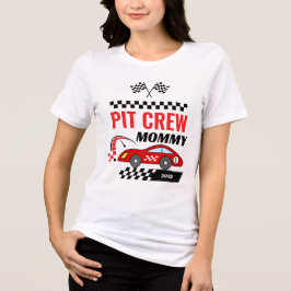 Race auto pit crew mama racen verjaardag matching Tri-Blend shirt
