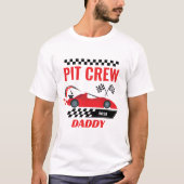 Race auto pit crew papa racen verjaardag volwassen t-shirt (Voorkant)