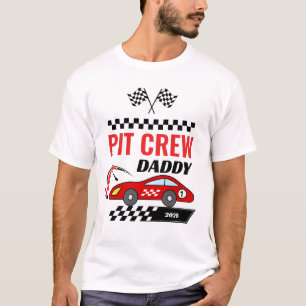 Race auto pit crew papa racen verjaardag volwassen t-shirt