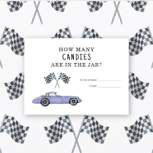 Race auto - raad hoeveel snoepjes er in de pot zit informatiekaartje