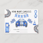 Race auto - raad hoeveel snoepjes er in de pot zit informatiekaartje (Voorkant)