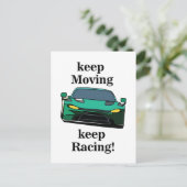 Race Auto Racers Racen Briefkaart (Staand voorkant)