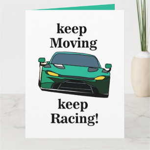 Race Auto Racing Coureur Verjaardag Kaart