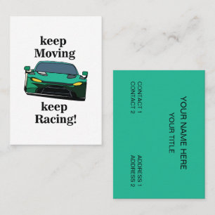 Race Auto Racing Sportauto Visitekaartje