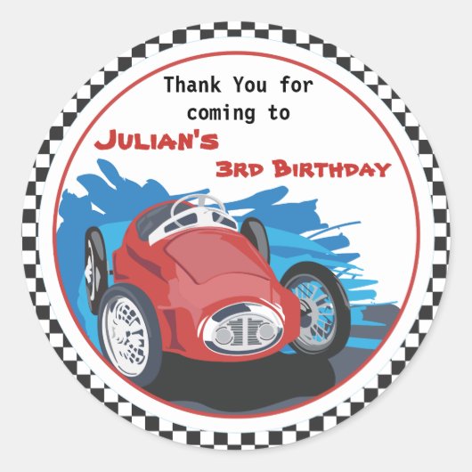 Race auto Sticker (Voorkant)