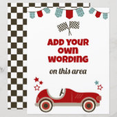 Race auto thema aangepaste teken (Voorkant / Achterkant)