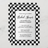 Race auto thema bruids douche uitnodiging (Voorkant / Achterkant)