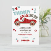 Race auto thema dank u kaart (Staand voorkant)