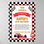 Race Auto Thema Verjaardag Tijdscapsule Spel Poster (Voorkant)