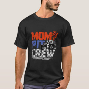 Race Auto Thema Verjaardagsfeest Gift Mam Pit Crew T-shirt